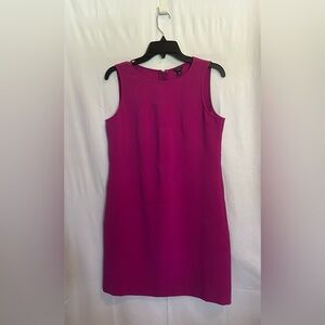 Ann Taylor - Pink Sheath Mini Dress Crew Neck Sleeveless
